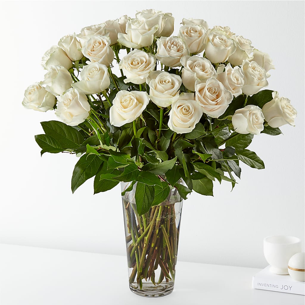 Long Stem White Rose Bouquet – Hy-vee, West Des Moines IA