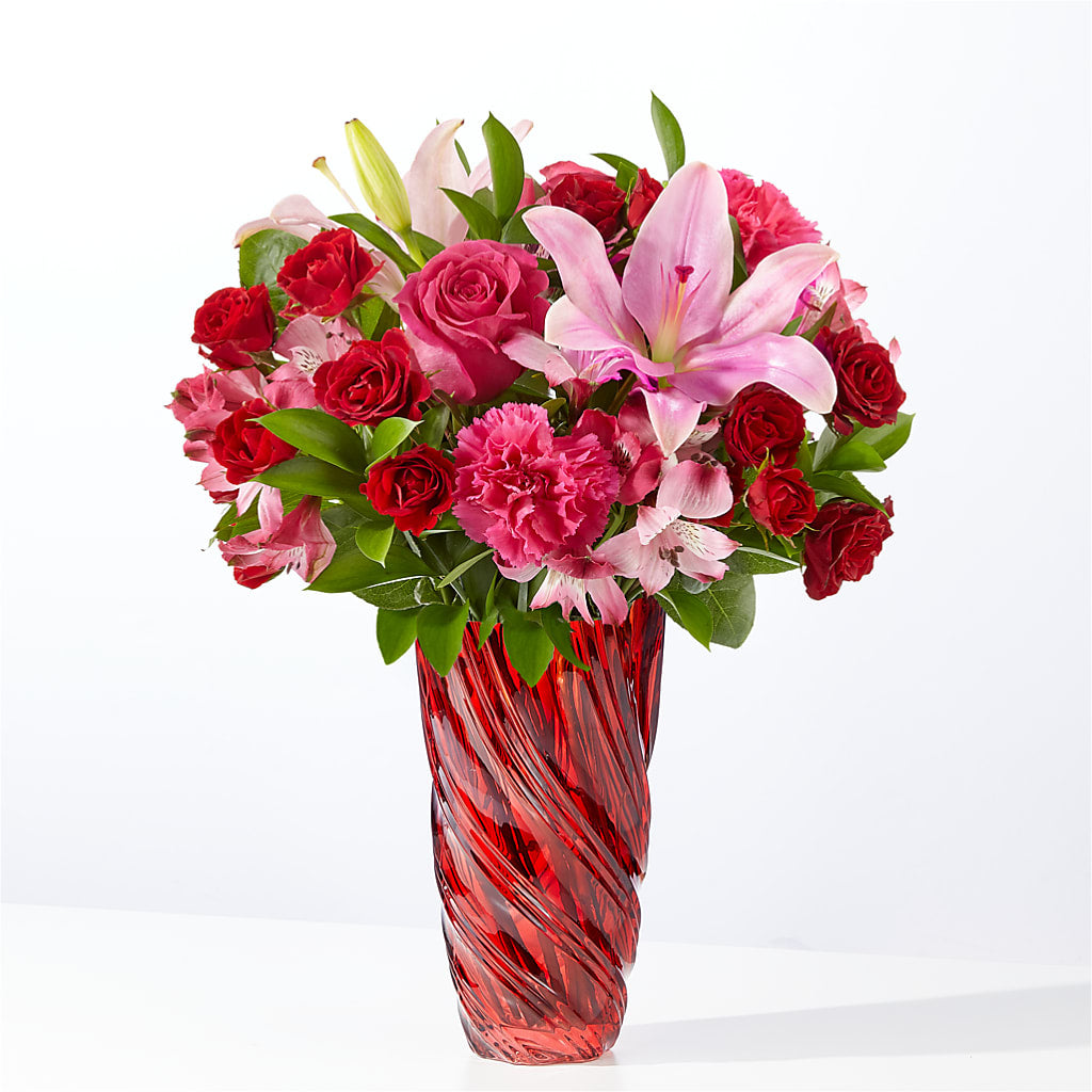 In Love Bouquet with Luxe Swirl Vase – Hy-vee, West Des Moines IA
