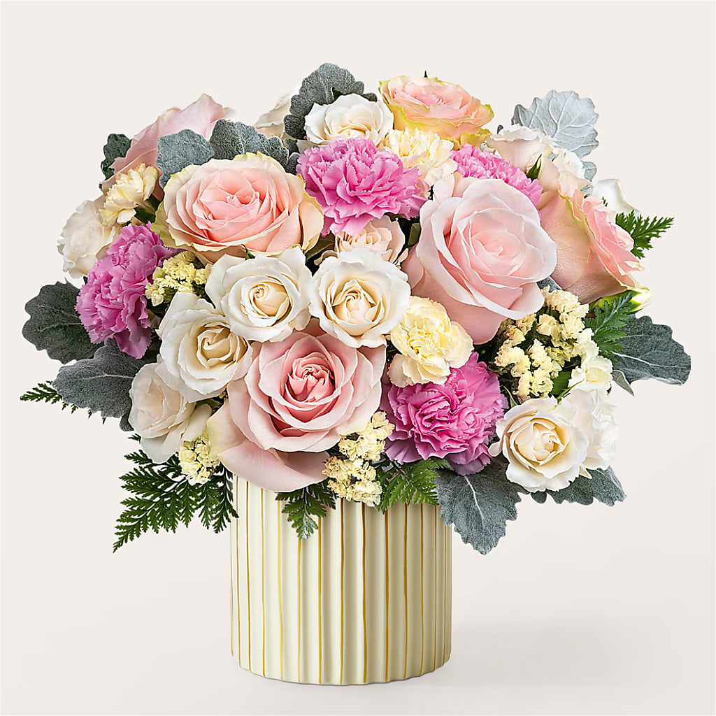 Blissful Moments Bouquet with Ivory Vase – Hy-vee, West Des Moines IA