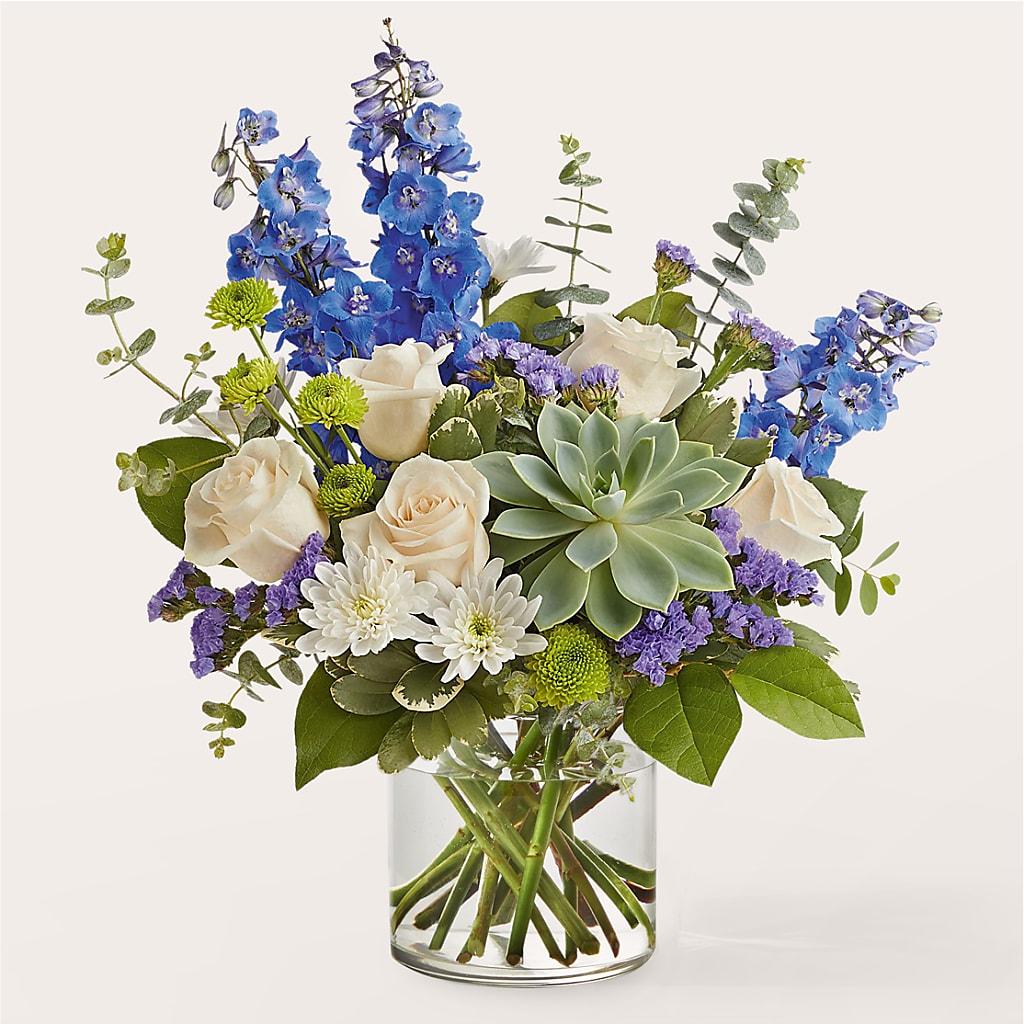 Cerulean Waves Bouquet – Hy-vee, West Des Moines IA