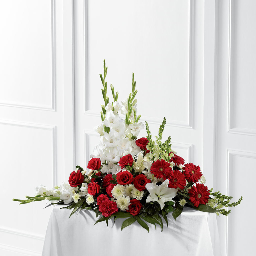 Crimson & White Arrangement – Hy-vee, West Des Moines IA