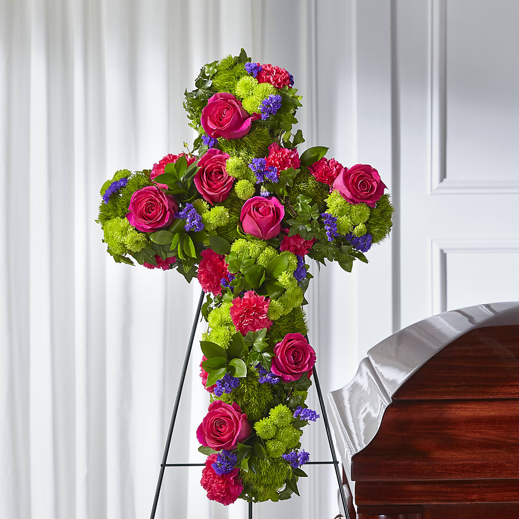 Tribute Rose Floral Cross – Hy-vee, West Des Moines IA