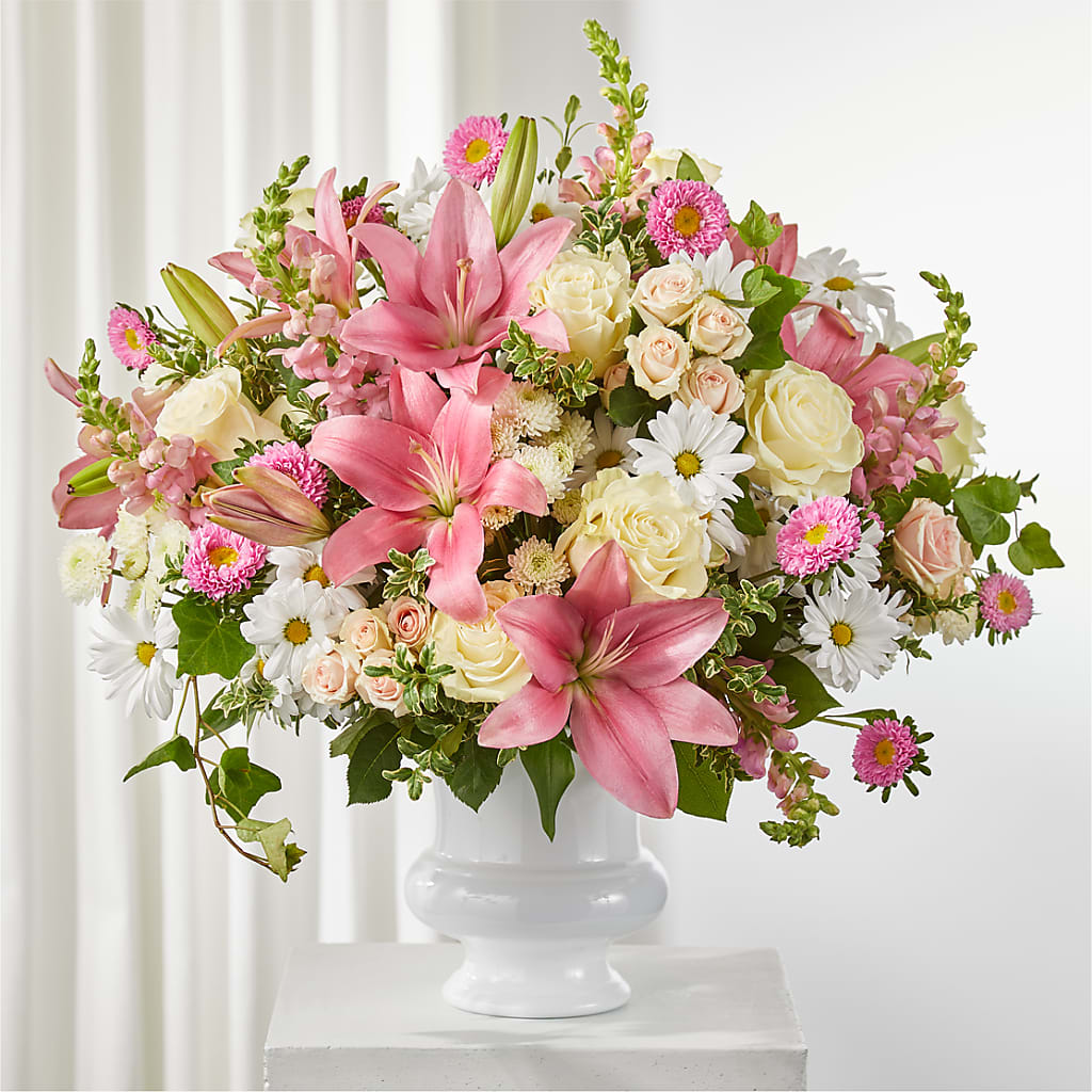 Empathetic Blooms Urn Arrangement – Hy-vee, West Des Moines IA