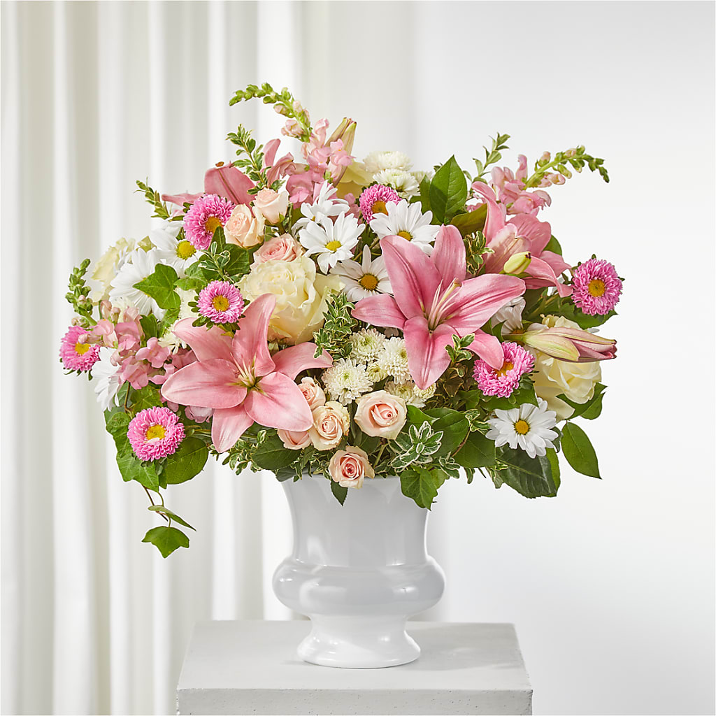 Empathetic Blooms Urn Arrangement – Hy-vee, West Des Moines IA