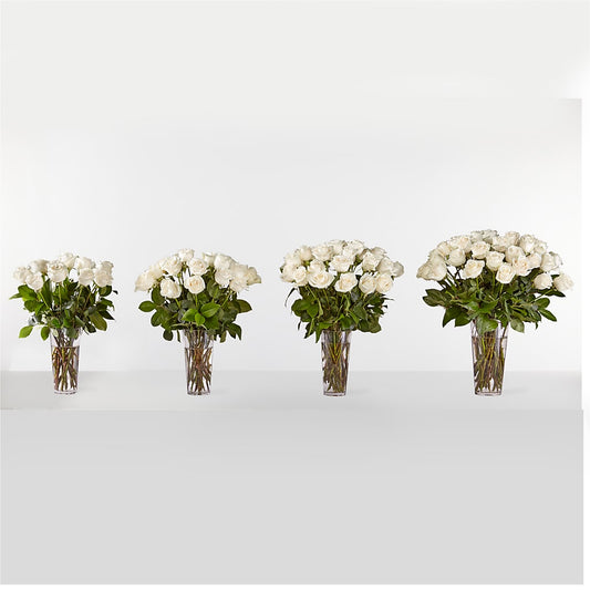 Long Stem White Rose Bouquet –  Hy-vee, West Des Moines IA