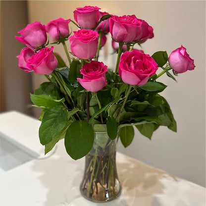 Long Stem Pink Rose Bouquet –  Hy-vee, West Des Moines IA