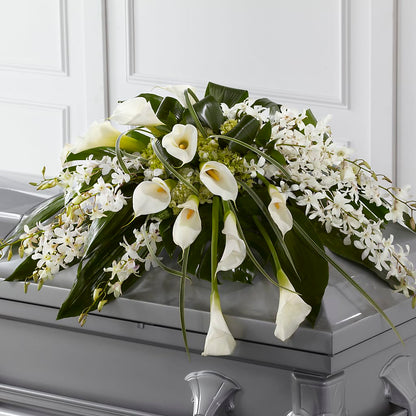 Angel Wings Casket Spray –  Hy-vee, West Des Moines IA