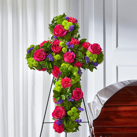 Tribute Rose Floral Cross –  Hy-vee, West Des Moines IA
