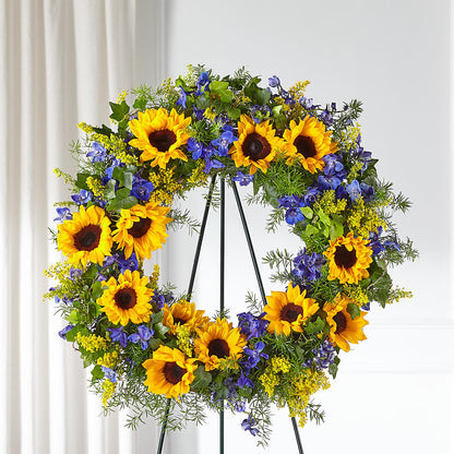 Bright Rays Wreath –  Hy-vee, West Des Moines IA