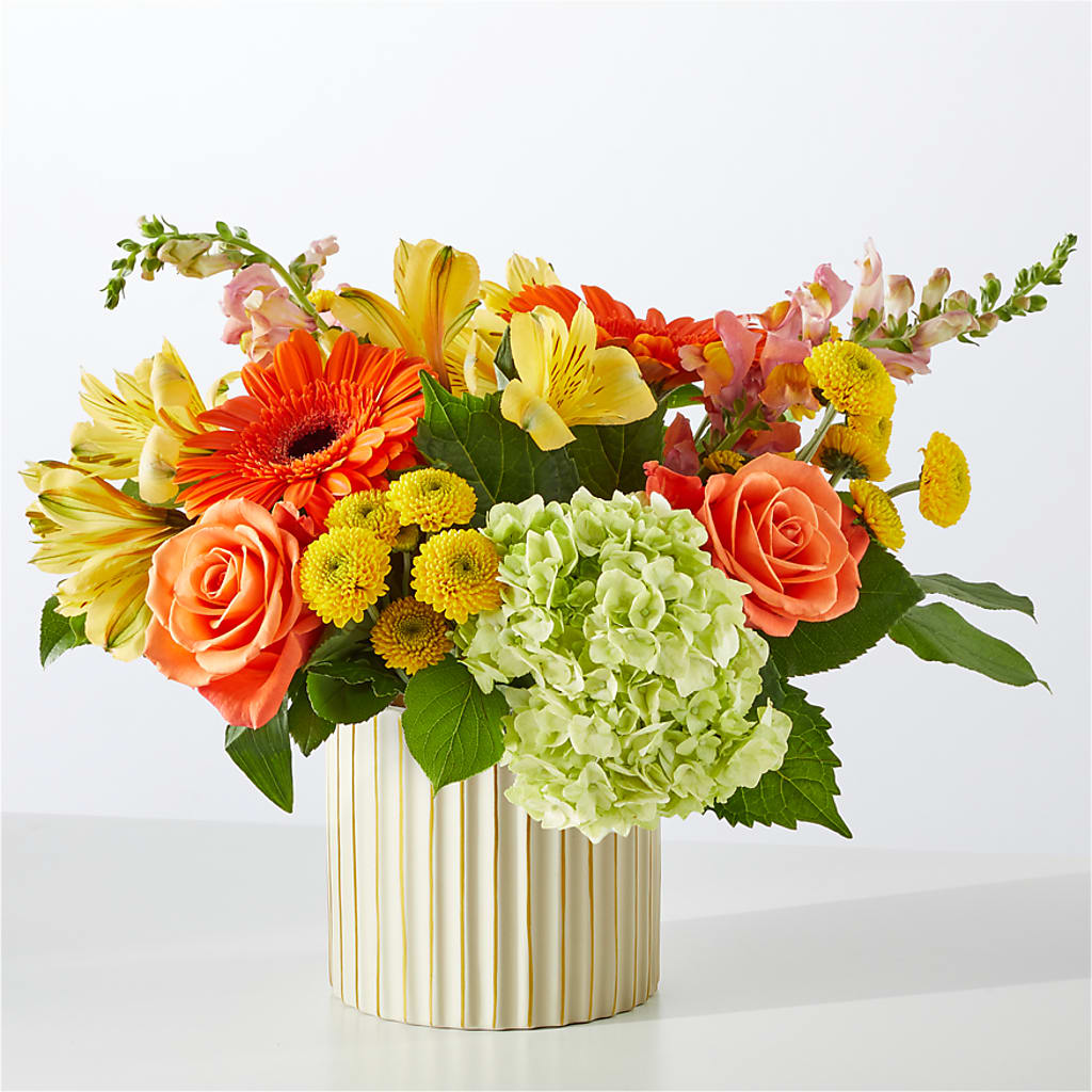 Autumn Sunshine Bouquet with Ivory Vase –  Hy-vee, West Des Moines IA