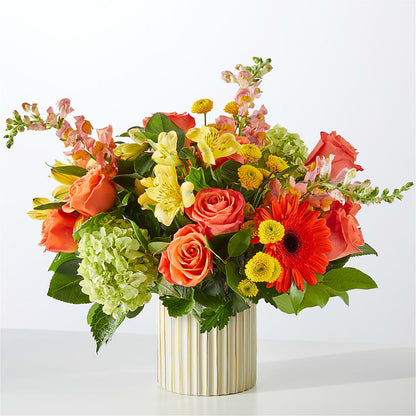 Autumn Sunshine Bouquet with Ivory Vase –  Hy-vee, West Des Moines IA