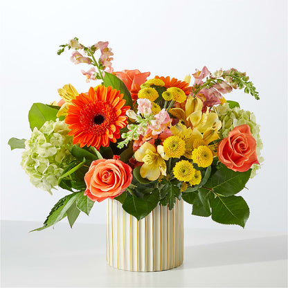 Autumn Sunshine Bouquet with Ivory Vase –  Hy-vee, West Des Moines IA