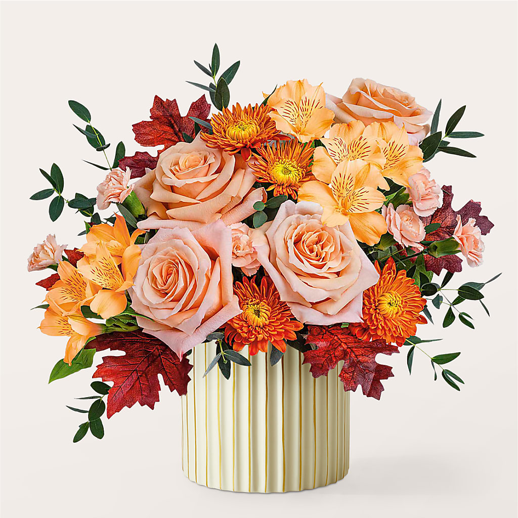 Spiced Latte Bouquet with Ivory Vase –  Hy-vee, West Des Moines IA