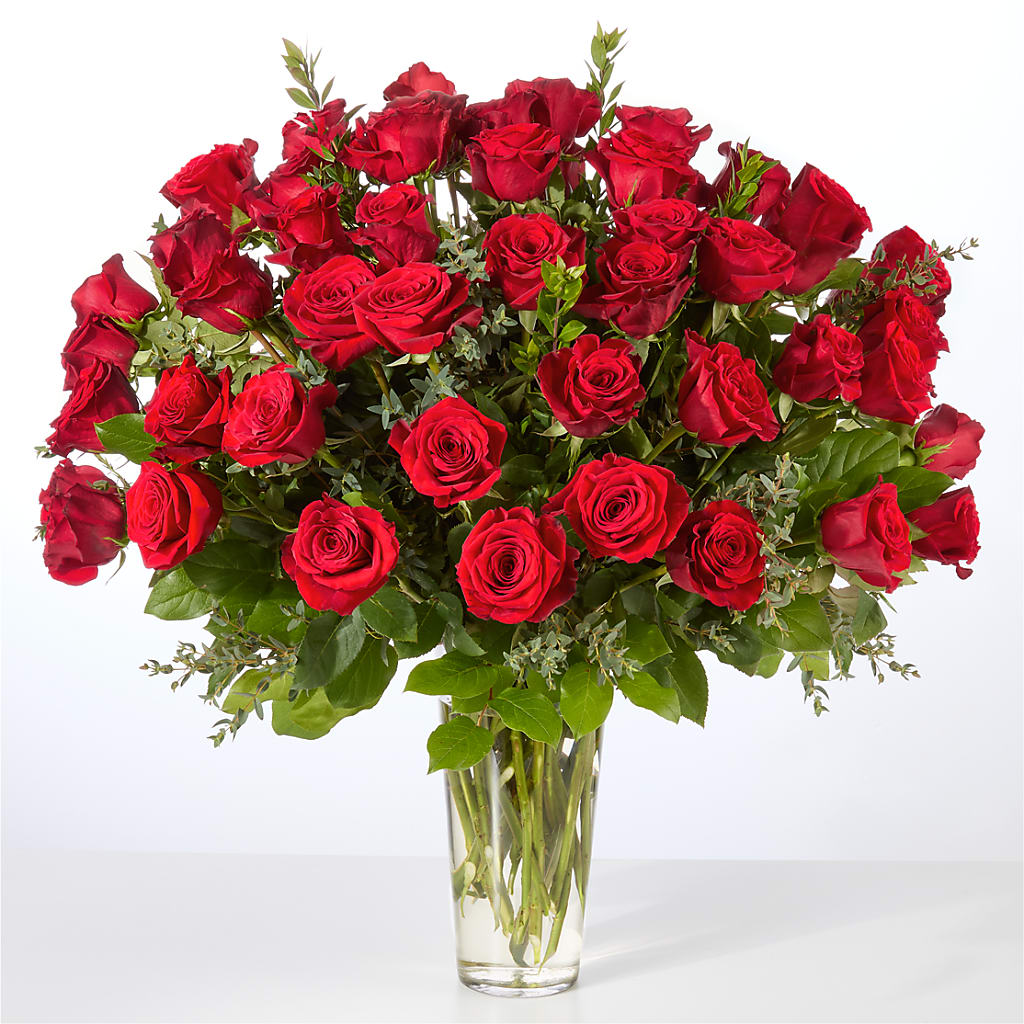 Forever Yours Fifty Stem Red Rose Bouquet –  Hy-vee, West Des Moines IA
